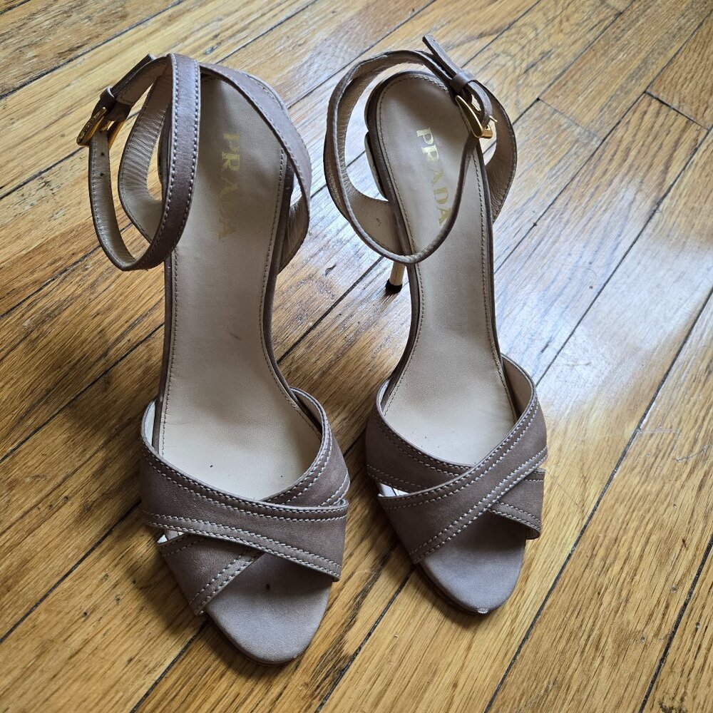 Prada Flower Heel Sandals